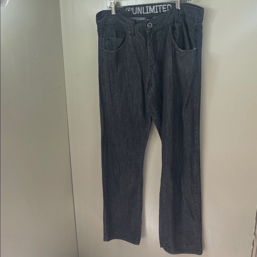 72 + unLimited Men’s Black Straight Jeans